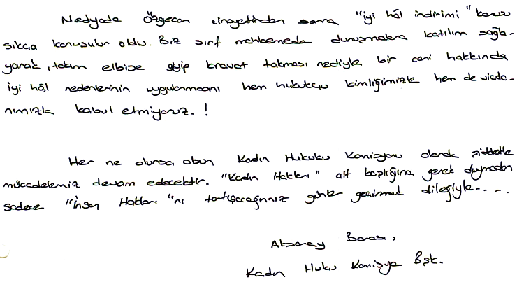 AKSARAY BAROSU KADINHAKLARI KOMİSYONU'NDAN KADIN'A YÖNELİK ŞİDDET KONULU AÇIKLAMASI