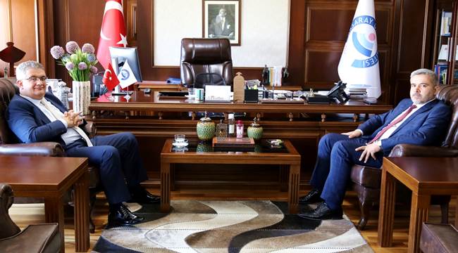 VALİ AYKUT PEKMEZ REKTÖR ŞAHİN’İ ZİYARET ETTİ