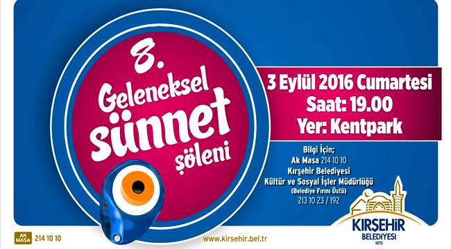 KIRŞEHİR SÜNNET ŞÖLENİ'NİN BU YIL 8 İNCİSİ GERÇEKLEŞTİRİLECEK