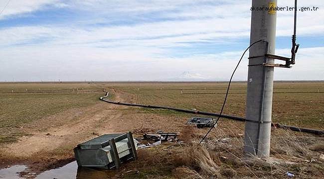 ESKİL DE HIRSIZLAR TARLADAN TRAFO ÇALDILAR