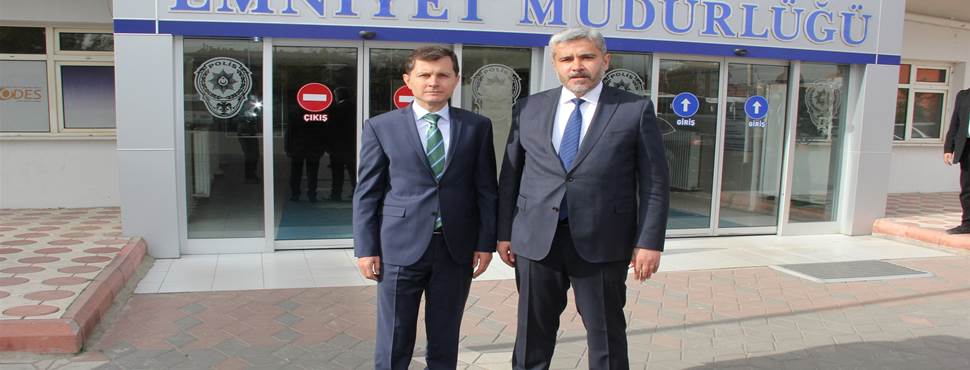 REKTÖR ŞAHİN'DEN EMNİYET MÜDÜRÜ HÜNER’E HAYIRLI OLSUN ZİYARETİ