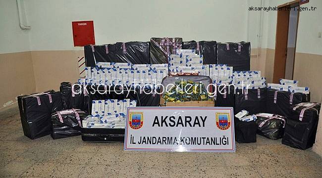 AKSARAY'DA KAÇAK SİGARA VE İÇKİ ELEGEÇİRİLDİ