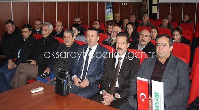 TARSİM DEN AKSARAY'DA ÇİFTÇİLERE BİLGİLENDİRME TOPLANTISI