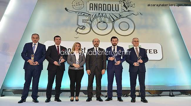 ANADOLU'NUN EN BÜYÜK 500'ÜNE ÖDÜL