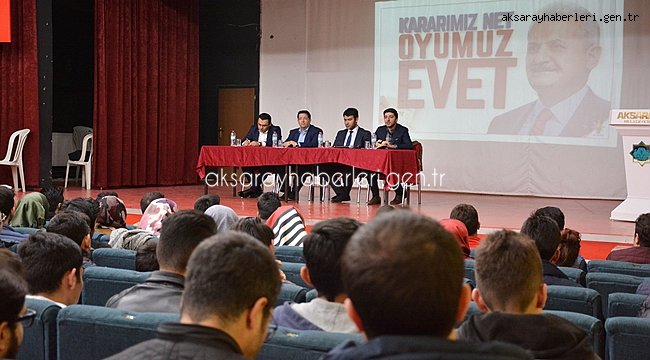 AKSARAY'DA GENÇLERE CUMHURBAŞKANLIĞINI HÜKÜMET SİSTEMİ ANLATTILAR