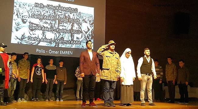 ASÜ’DE ÇANAKKALE’DEN 15 TEMMUZ’A TİYATRO GÖSTERİSİ İLGİ GÖRDÜ