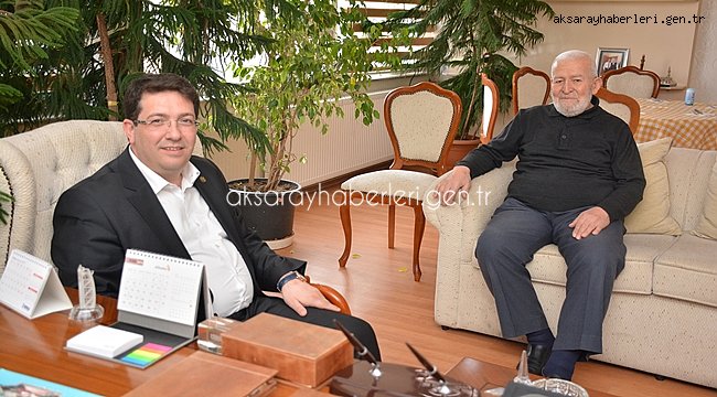 BAŞKAN YAZGI, ŞEHRİN KANAAT ÖNDERLERİNDEN AHMET PEREK’İ ZİYARET ETTİ