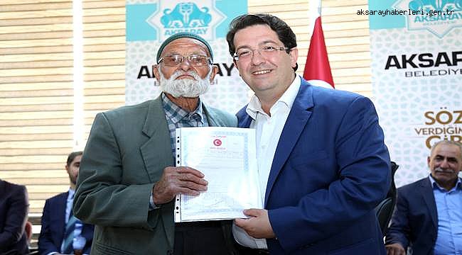 AKSARAY HAMİDİYE ALACA’LI VATANDAŞLARDA TAPU SEVİNCİ