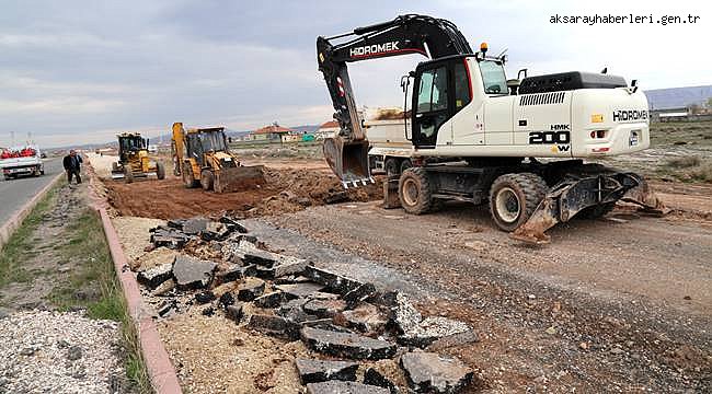 AKSARAY ORGANİZE SANAYİ BÖLGESİ YOLUNDA ÇALIŞMALAR DEVAM EDİYOR