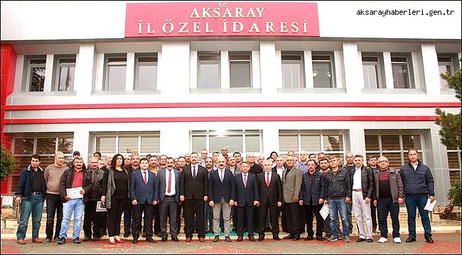 AKSARAY ÖZEL İDARE’DEN ÖZVERİLİ ÇALIŞMAYA TEŞEKKÜR BELGESİ