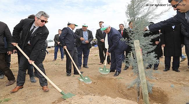 YEŞİL AKSARAY İÇİN FİDANLAR TOPRAKLA BULUŞTURULDU