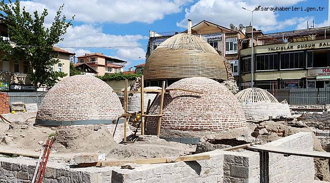 2. KILIÇASLAN HAMAMININ KUBBELERİ TÜM İHTİŞAMIYLA ORTAYA ÇIKIYOR