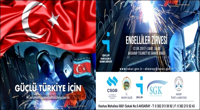 AKSARAY İŞKUR'DAN ENGELLİ ZİRVESİ