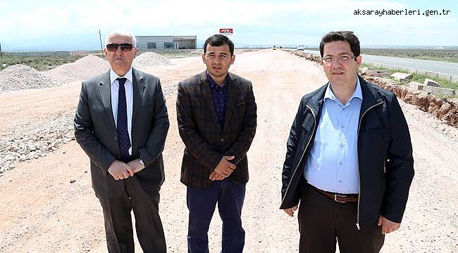 BAŞKAN YAZGI, ORGANİZE SANAYİ BÖLGESİ YOLUNDAKİ ÇALIŞMALARI DENETLEDİ