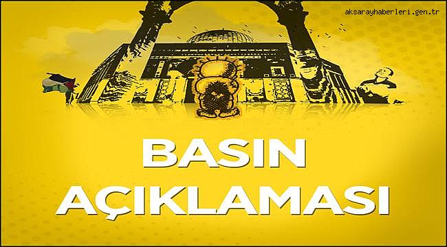 AGD DEN MESCİD-İ AKSA BASIN AÇIKLAMASI