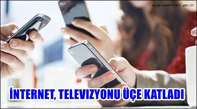 İNTERNET, TELEVIZYONU ÜÇE KATLADI