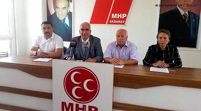 MHP AKSARAY İL BAŞKANLIĞI BASIN TOPLANTISI DÜZENLEDİ