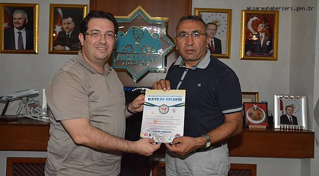 AKSARAY MASTERLER SPOR KULÜBÜ DERNEK BAŞKANI İLHAN MERCAN’DAN BAŞKAN YAZGI’YA ZİYARET