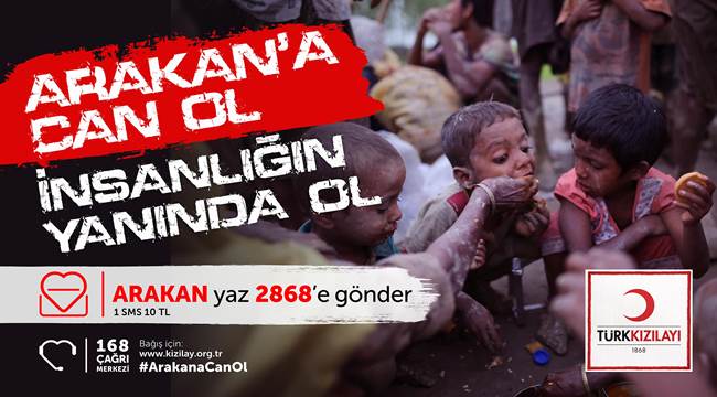 KIZILAY, ARAKAN İÇİN YARDIM KAMPANYASI BAŞLATTI