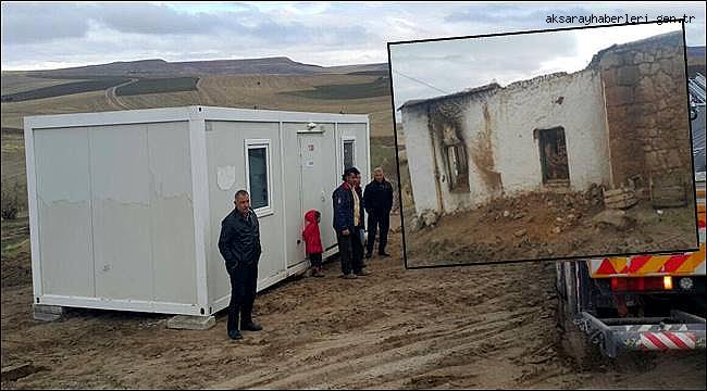 AKSARAY'DA EVİ YANAN AİLEYE AKSARAY AFAD EL UZATTI