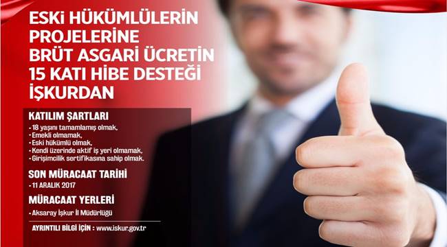 ENGELLİ VE ESKİ HÜKÜMLÜLERE YÖNELİK PROJE DESTEĞİ