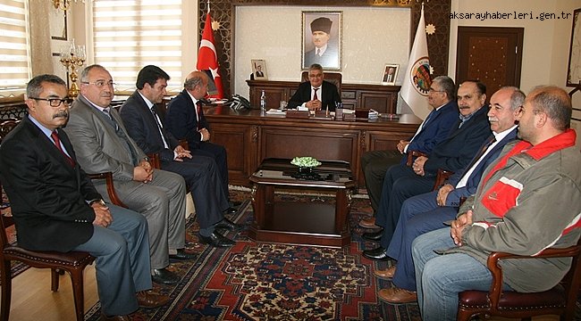 MUHTARLAR ve AKSARAY KÜLTÜR VE SANAT DERNEĞİ’NDEN VALİ PEKMEZ'E ZİYARET