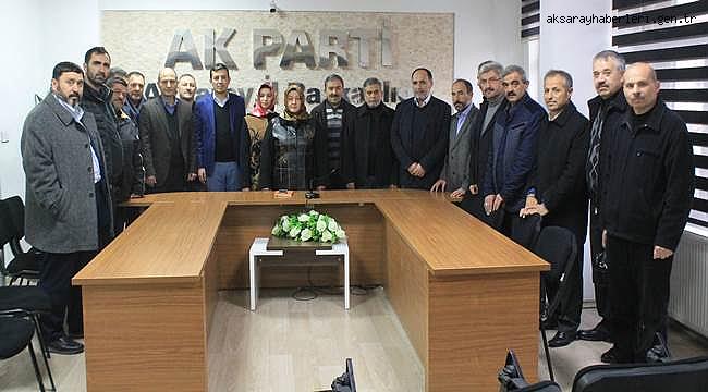 AK PARTİ AKSARAY KADIN KOLLARI BAŞKANI FERHAN POLAT’A HAYIRLI OLSUN ZİYARETİ