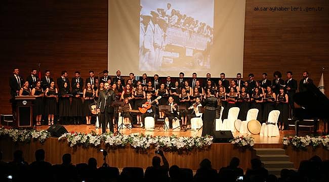 AKSARAY'DA ŞARKILAR ÖĞRETMENLER İÇİN SESLENDİRİLDİ 