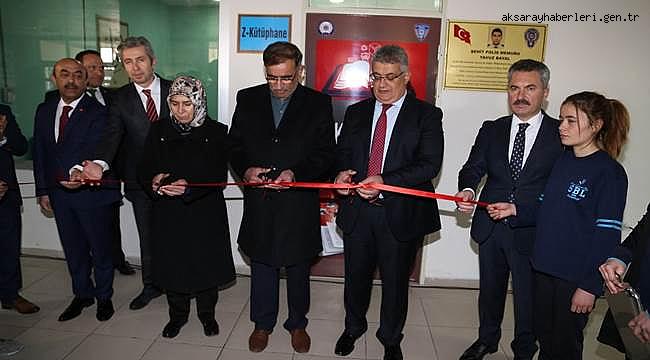 AKSARAY'DA ŞEHİTLERİMİZİN ANISINA YAPTIRILAN KÜTÜPHANELERİN AÇILIŞI YAPILDI