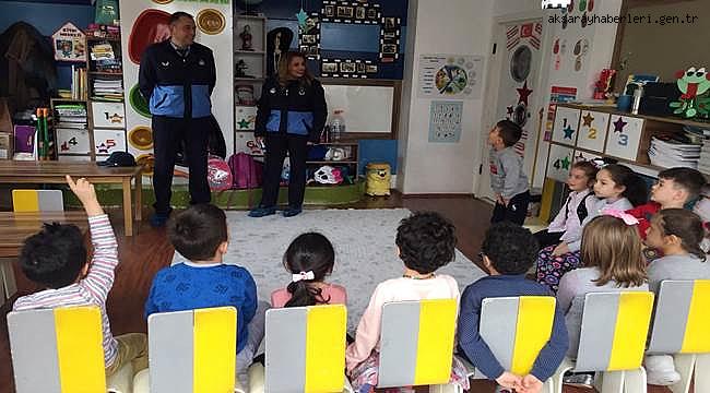 AKSARAY&#039;DA ZABITALARDAN MİNİKLERE SÜRPRİZ ZİYARET