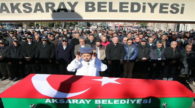 AKSARAY'DA 65 YAŞINDA VEFAT EDEN KIBRIZ GAZİSİ SON YOLCULUĞUNA UĞURLANDI