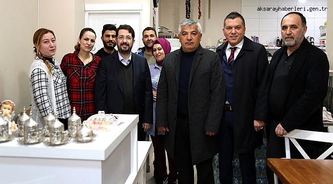 BAŞKAN YAZGI’DAN HANIM İŞLETMECİYE ZİYARET