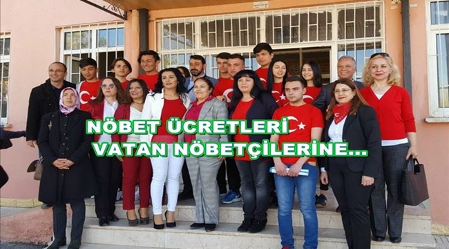 AKSARAY'DA ÖĞRETMENLER NÖBET ÜCRETLERİNİ MEHMETÇİK VAKFINA BAĞIŞLADI