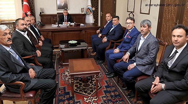 MADENİ SANATKÂRLAR VE TAMİRCİLER ESNAF ODASI YÖNETİMİNDEN VALİ PEKMEZ’E ZİYARET