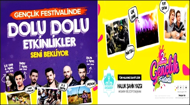 2. AKSARAY GENÇLİK FESTİVALİ BAŞLIYOR