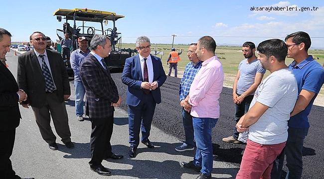 AKSARAY-YEŞİLOVA YOLU YAPIMI YIL SONUNDA TAMAMLANACAK