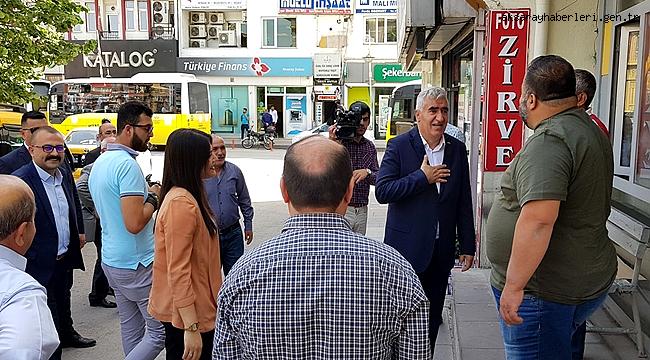 MHP AKSARAY MİLLETVEKİLİ ADAYLARINA ESNAFLARDAN SICAK KARŞILAMA