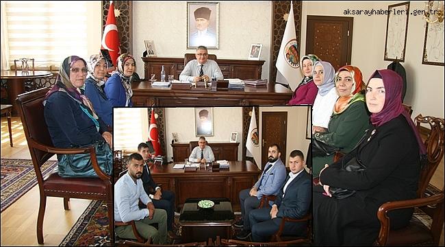 AKSARAY ÜLKÜ OCAĞI VE AK PARTİ KADIN KOLLARINDAN VALİ AYKUT PEKMEZE ZİYARET