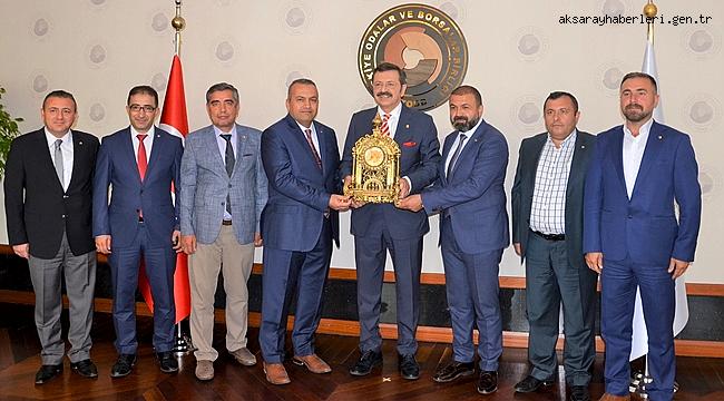 AKSARAY TİCARET VE SANAYİ ODASI HEYETİNDEN İKİ ÖNEMLİ ZİYARET