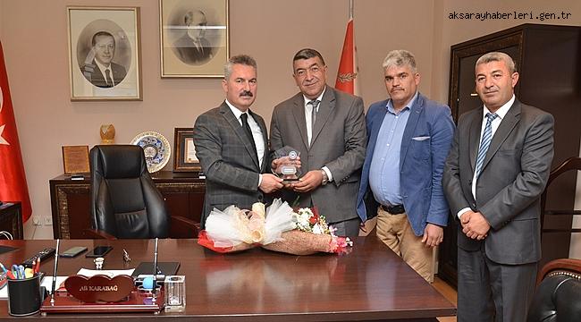  AKSARAY AMATÖR SPOR KULÜPLERİ FEDERASYONU'NDAN EMNİYET MÜDÜRÜNE ZİYARET 