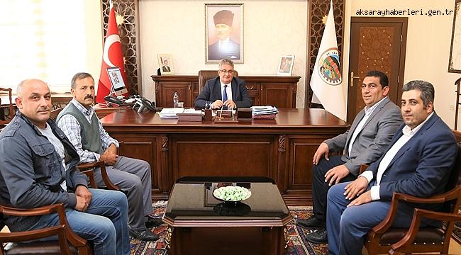 AKSARAY MANAV VE PAZARCILAR ODASINDAN VALİ PEKMEZ’E ZİYARET