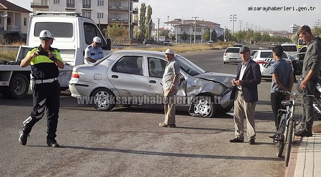 Aksaray Merkezde trafik kazası 2 yaralı