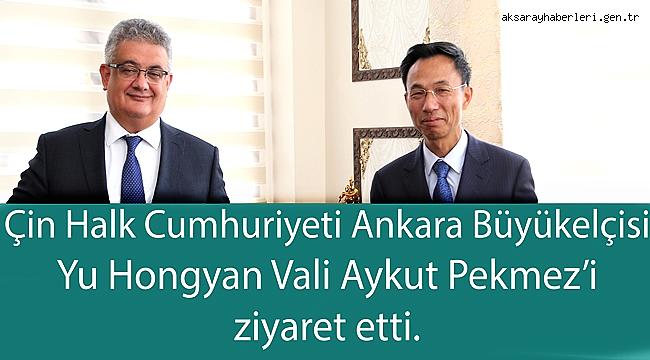 ÇİN BÜYÜKELÇİSİ HONGYAN VALİ PEKMEZ'İ ZİYARET ETTİ