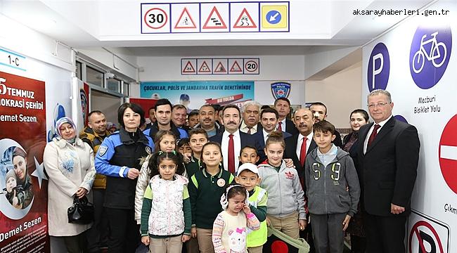 'TRAFİK EĞİTİM KORİDORU’ HACI MUSTAFA DEMİR İLKÖĞRETİM OKULU’NDA AÇILDI