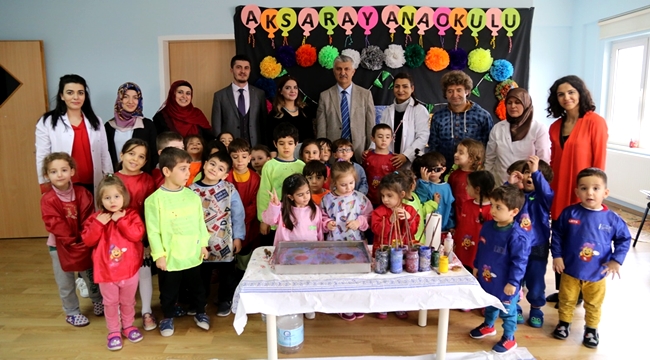 ASÜ'DE ÇOCUKLAR EBRU SANATIYLA TANIŞTI