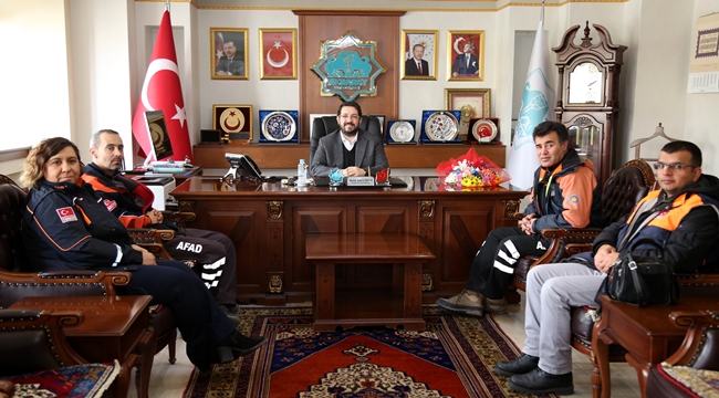 AFAD HEYETİNDEN BAŞKAN YAZGI’YA ZİYARET