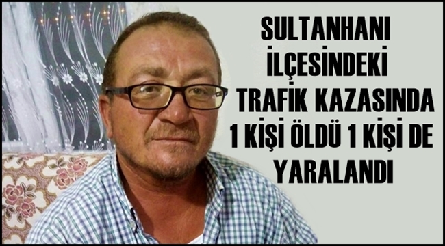 SULTANHANI İLÇESİNDEKİ TRAFİK KAZASINDA 1 KİŞİ ÖLDÜ 1 KİŞİ DE YARALANDI