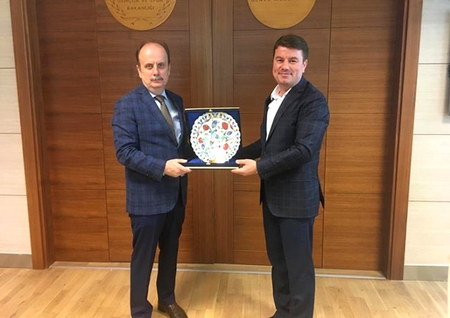 BAŞKAN DİNÇER GENEL MÜDÜR BAYKAN’I ZİYARET ETTİ