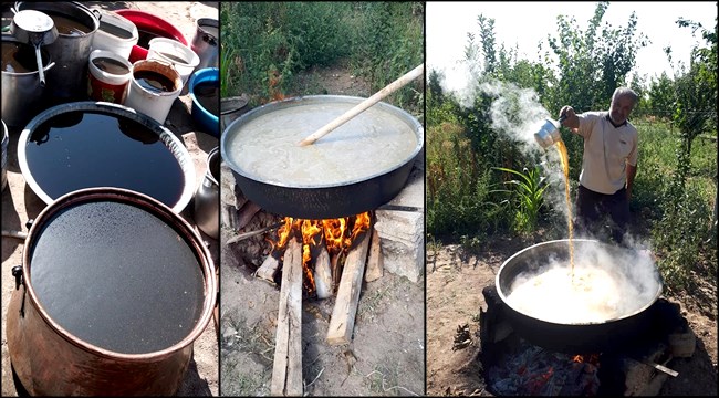 AKSARAY'DA PEKMEZ KAZANLARI KURULDU