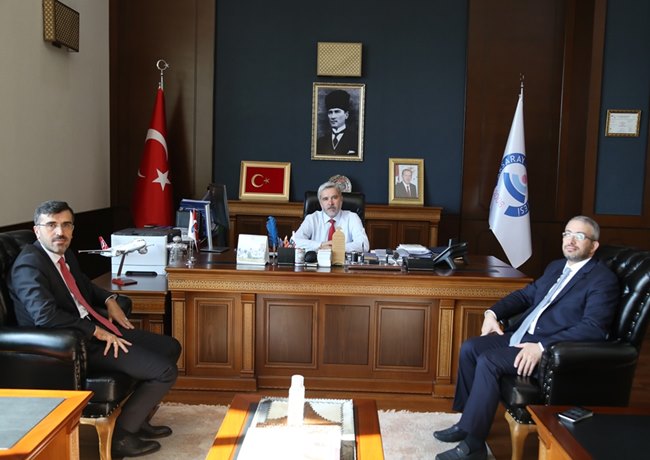BOTAŞ YÖNETİCİLERİ REKTÖR ŞAHİN’LE GÖRÜŞTÜ